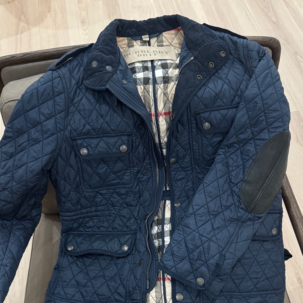 Burberry Dark Blue Quilted Jacket